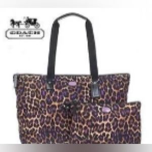 💜Coach Weekender Nylon Travel Tote Pack